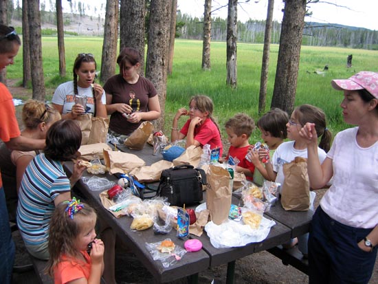 2006 family reunion in Yellowstone National Park
